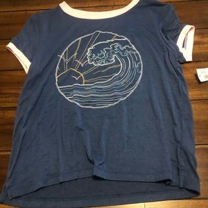 blue ocean short sleeved shirt